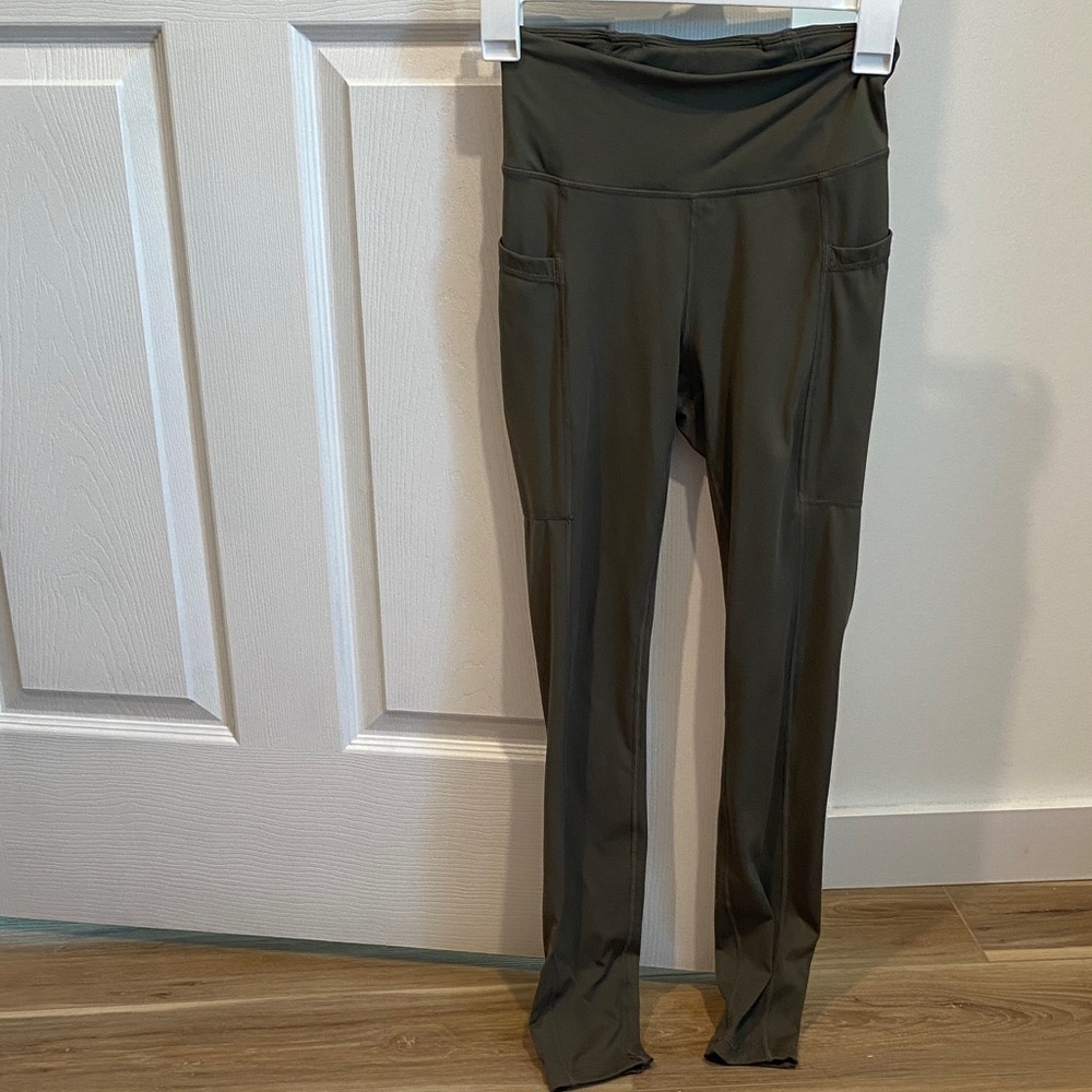 Olive High-Waist Women's Leggings